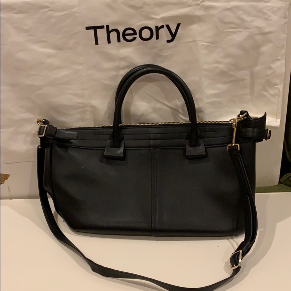 Theory calfskin shoulder handbag